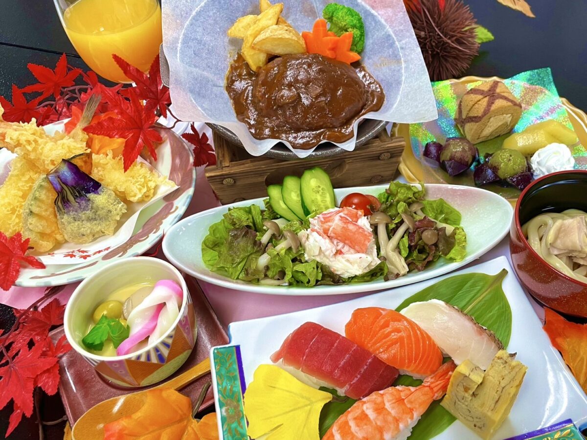 【お子様膳】秋メニュー(画像は一例です) 【お子様膳】秋メニュー(画像は一例です)
